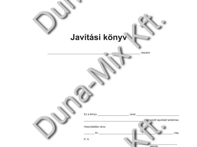 Javítási könyv
